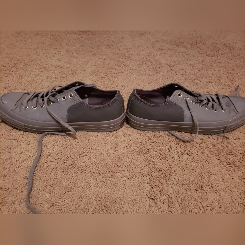 Two tone grey leather Converse